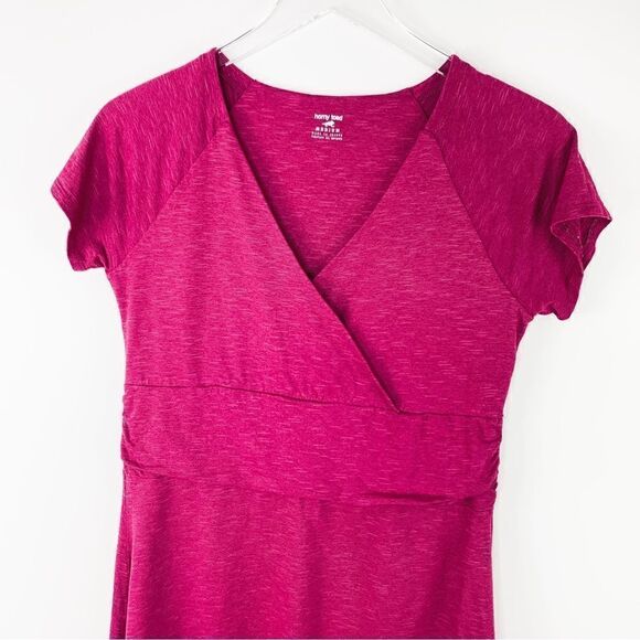 Horny Toad Organic Cotton‎ Magenta Pink Cross-over Dress M - Picture 2 of 11